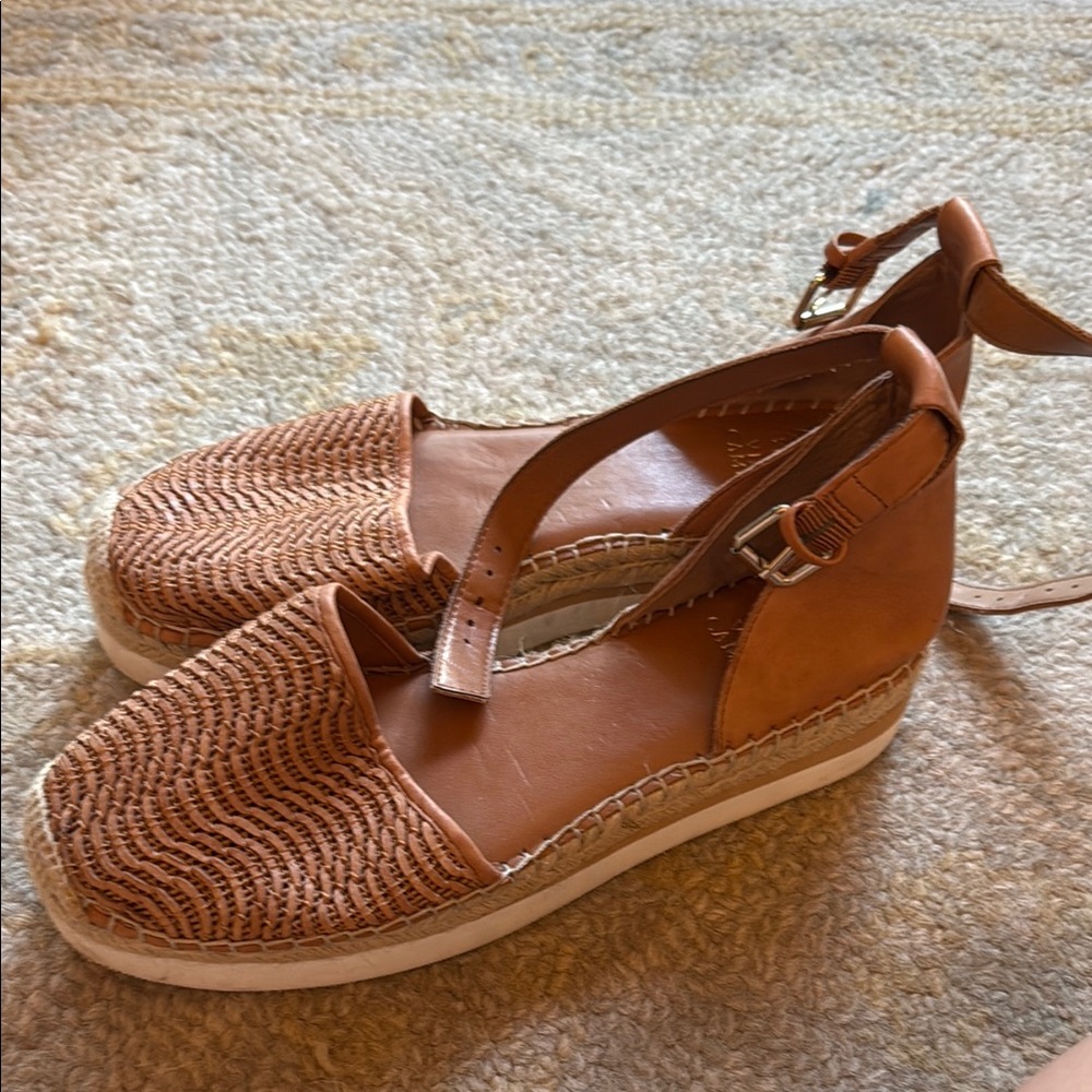Vince Camuto Brown Espadrille Flats